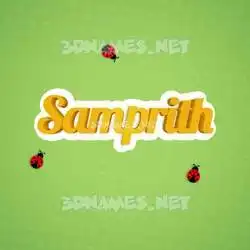 samprith in Ladybugs style - 3D name wallpaper