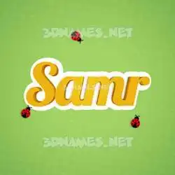 samr in Ladybugs style - 3D name wallpaper
