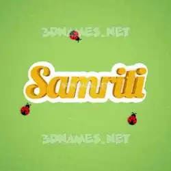 samriti in Ladybugs style - 3D name wallpaper