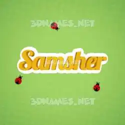 samsher in Ladybugs style - 3D name wallpaper