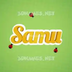 samu in Ladybugs style - 3D name wallpaper