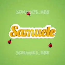 samuele in Ladybugs style - 3D name wallpaper