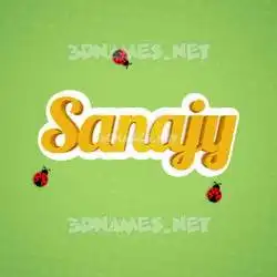 sanajy in Ladybugs style - 3D name wallpaper