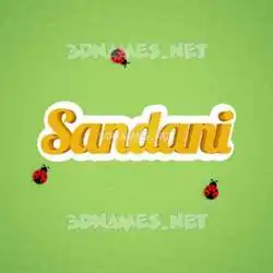 sandani in Ladybugs style - 3D name wallpaper