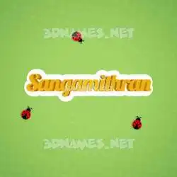 sangamithran in Ladybugs style - 3D name wallpaper