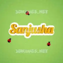 sanjusha in Ladybugs style - 3D name wallpaper