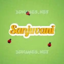 sanjuvani in Ladybugs style - 3D name wallpaper