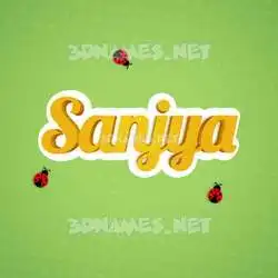 sanjya in Ladybugs style - 3D name wallpaper