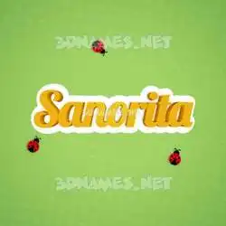 sanorita in Ladybugs style - 3D name wallpaper