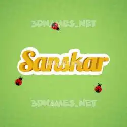 sanskar in Ladybugs style - 3D name wallpaper