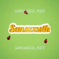 sanswasth in Ladybugs style - 3D name wallpaper