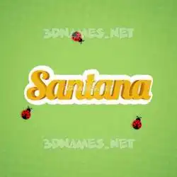 santana in Ladybugs style - 3D name wallpaper