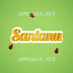 santanu in Ladybugs style - 3D name wallpaper