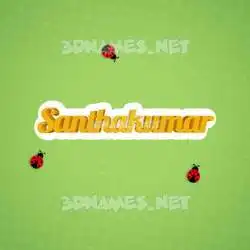santhakumar in Ladybugs style - 3D name wallpaper
