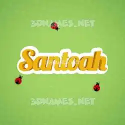 santoah in Ladybugs style - 3D name wallpaper