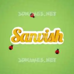 sanvish in Ladybugs style - 3D name wallpaper