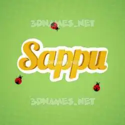 sappu in Ladybugs style - 3D name wallpaper