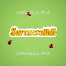 saraswathii in Ladybugs style - 3D name wallpaper