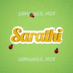 sarathi in Ladybugs style - 3D name wallpaper
