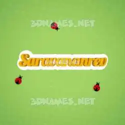 saravananrev in Ladybugs style - 3D name wallpaper