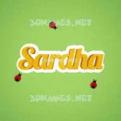 sardha in Ladybugs style - 3D name wallpaper