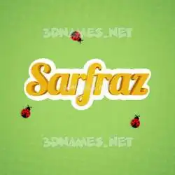 sarfraz in Ladybugs style - 3D name wallpaper
