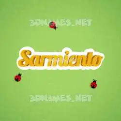 sarmiento in Ladybugs style - 3D name wallpaper