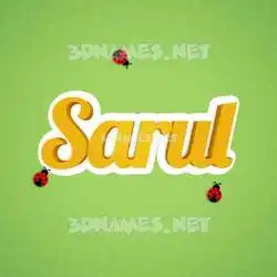 sarul in Ladybugs style - 3D name wallpaper