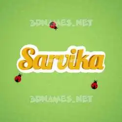 sarvika in Ladybugs style - 3D name wallpaper