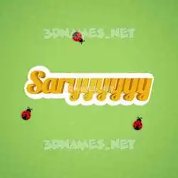 saryyyyyy in Ladybugs style - 3D name wallpaper
