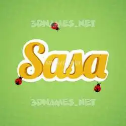 sasa in Ladybugs style - 3D name wallpaper