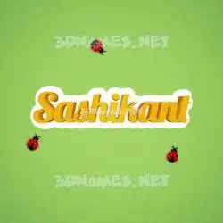 sashikant in Ladybugs style - 3D name wallpaper