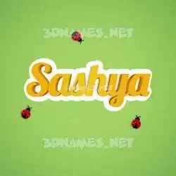 sashya in Ladybugs style - 3D name wallpaper