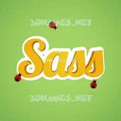 sass in Ladybugs style - 3D name wallpaper