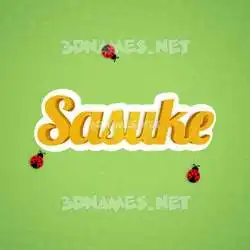 sasuke in Ladybugs style - 3D name wallpaper