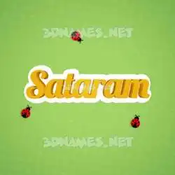 sataram in Ladybugs style - 3D name wallpaper
