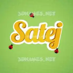 satej in Ladybugs style - 3D name wallpaper