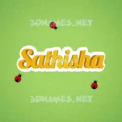 sathisha in Ladybugs style - 3D name wallpaper