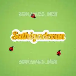 sathiyadevan in Ladybugs style - 3D name wallpaper