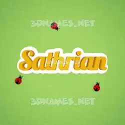 sathrian in Ladybugs style - 3D name wallpaper