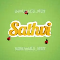 sathvi in Ladybugs style - 3D name wallpaper