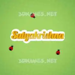 satyakrishna in Ladybugs style - 3D name wallpaper