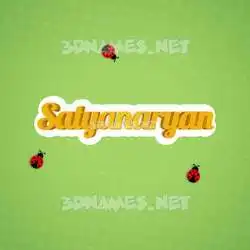 satyanaryan in Ladybugs style - 3D name wallpaper