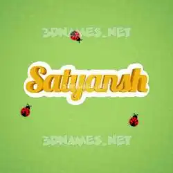 satyansh in Ladybugs style - 3D name wallpaper