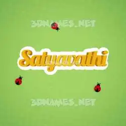 satyavathi in Ladybugs style - 3D name wallpaper