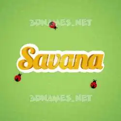 savana in Ladybugs style - 3D name wallpaper