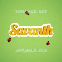 savanth in Ladybugs style - 3D name wallpaper