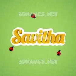 savitha in Ladybugs style - 3D name wallpaper