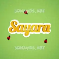 sayara in Ladybugs style - 3D name wallpaper