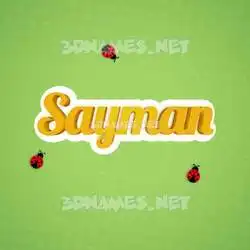 sayman in Ladybugs style - 3D name wallpaper
